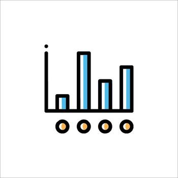bar gráfico icono negocio datos análisis grafico ilustración vector