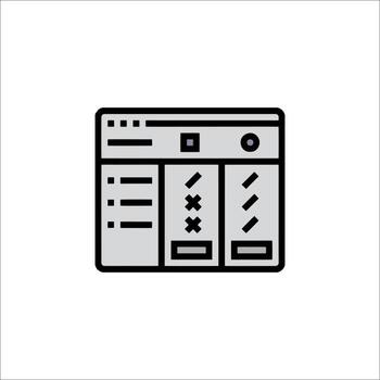 proyecto administración Kanban tablero icono flujo de trabajo sistema, estado vector