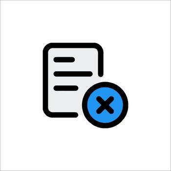 Eliminar archivo icono eliminar documento cancelar ilustración, cruzar vector