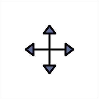 Move Icon Direction Arrows Navigation Illustration, interface vector