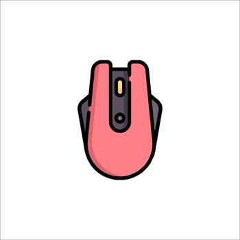 Pink Computer Mouse Icon Gaming Peripheral, technology vector