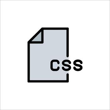 CSS File Icon Style Sheet Web Development Coding, design vector