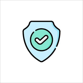 Shield with a checkmark symbol vector