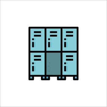 Modern lockers in a minimalist design vector