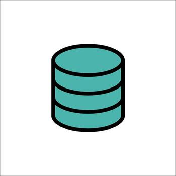 base de datos icono servidor almacenamiento datos apilar ilustración vector