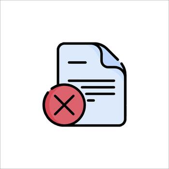 Error document icon illustration vector