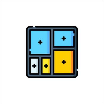 diseño cuadrícula icono diseño estructura y organización, web diseño vector