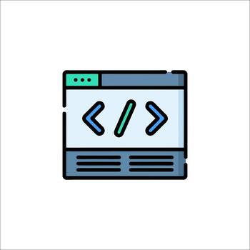 Web design coding interface icon vector