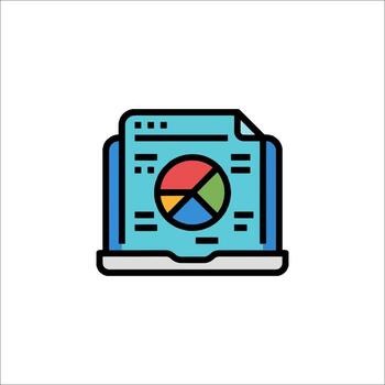 Colorful data report with chart vector