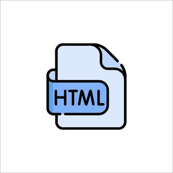 HTML file icon illustration vector