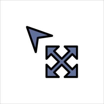 Cursor icon for resizing elements vector