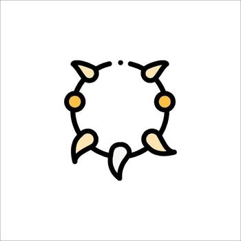 Decorative circular design with leaves vector