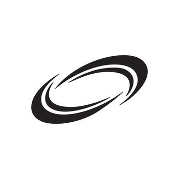 Abstract Swirl Ring Icon Design Isolated on White Background vector