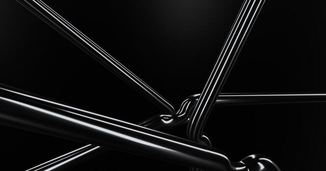 abstract 3d metal pipes background photo