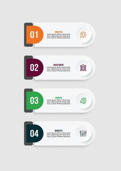 Infographic template business concept design with workflow. vector