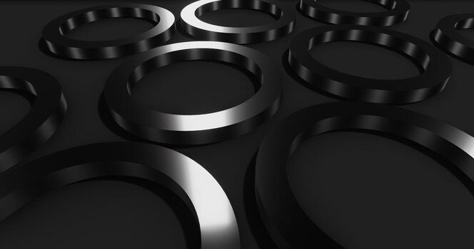 3d silver shiny rings background photo