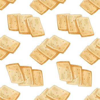Crunchy snack pattern design vector