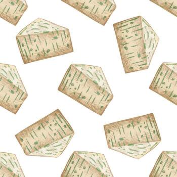 Artisan cheese pattern illustration vector