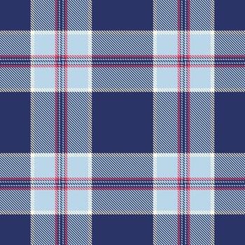 Classic tartan pattern in blue, light blue, cream and red. Timeless design for backgrounds, textiles, or design projects. Adds a touch of tradition and style. vector