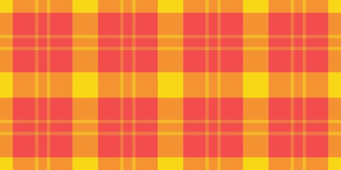 vibrante tartán modelo presentando un calentar color esquema de amarillo, naranja, y coral. Perfecto para antecedentes, textiles, o agregando un popular de retro estilo a diseños vector