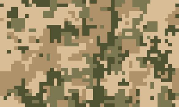 Abstract digital camouflage pattern. Perfect for backgrounds, textures, or militarythemed designs. The pixelated style creates a modern and versatile aesthetic. vector