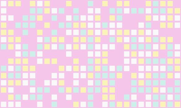 Abstract pastel square mosaic pattern. Perfect for backgrounds, website design, or playful branding. Subtle, yet visually engaging, this design evokes feelings of calmness and modern simplicity. vector
