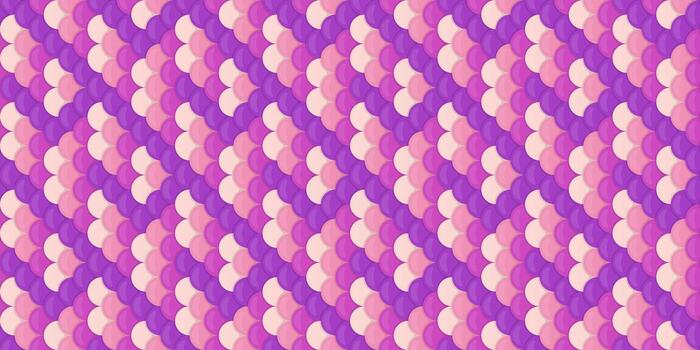 Vibrant, geometric pattern featuring overlapping scales in shades of pink and purple. Ideal for textile design, backgrounds, or website graphics. vector