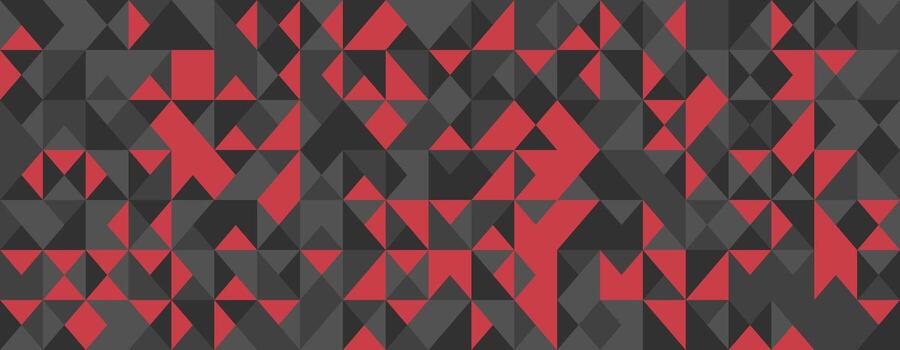 Abstract geometric background with red and grey triangles. Modern, dynamic design ideal for website banners, presentations, or techthemed projects. vector