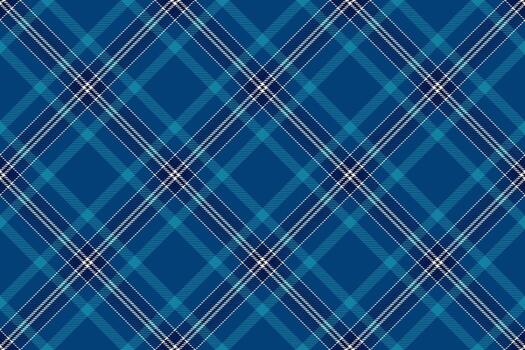 Classic blue tartan pattern. Seamless Scottish check design with interlaced lines. Ideal for backgrounds, textiles, or elegant graphic elements. Versatile and timeless. vector