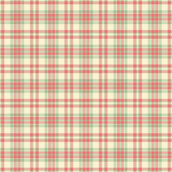 Seamless plaid pattern with red and green lines on a cream background. Versatile design, perfect for textiles, backgrounds, wrapping paper, and creative projects. vector