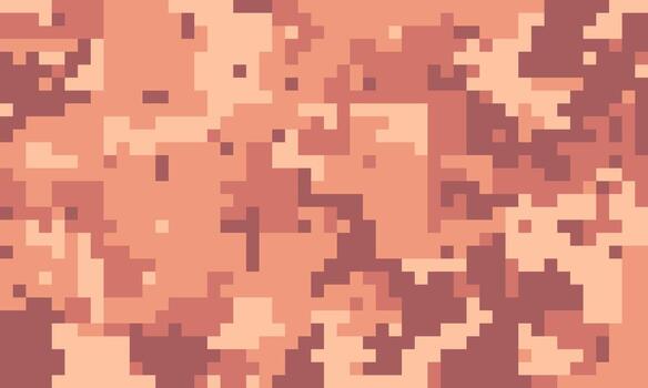 Abstract pixelated camouflage pattern in earthy terracotta tones. Perfect for backgrounds, textures, or digital design projects needing a modern, muted aesthetic. vector