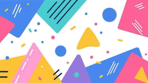 retro memphis geometric abstract background vector