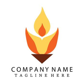 Modern Flame Logo Design with Abstract Torch Concept vector