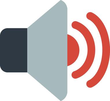 Speaker icon with sound waves signal communication and multimedia concept vector