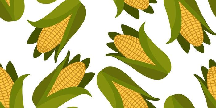 Colorful corn pattern illustration vector