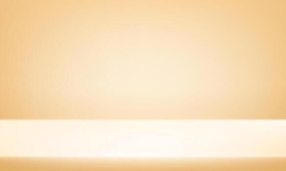 Empty Beige studio room background Space for selling products, backdrop, wallpaper, background, text. Empty Room Studio with table. vector