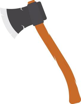 desgastado hacha plano ilustración. limpiar icono diseño elemento en aislado blanco antecedentes vector