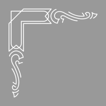 Linear curl corner. Modern decorative linear element. vector