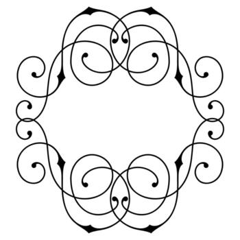 Line swirl frame. Modern decorative linear background. vector