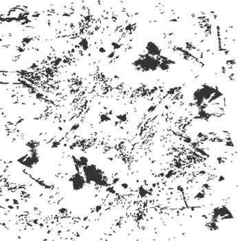 Black and white distressed grunge overlay texture. Abstract worn surface with scattered spots, scratches, and a heavy gritty effect. vector