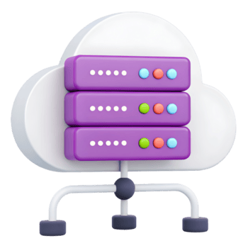 3d nuvem servidor prateleira com roxa unidades e colorida indicador luzes nuvem Informática dados Centro png