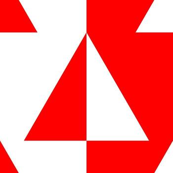 beautiful red and white triangle for pattern and background, illustration. vector