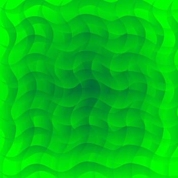 Bright green background with a geometric pattern of wavy lines vector