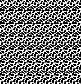 Seamless geometric texture in the form of an abstract pattern in black on a white background vector