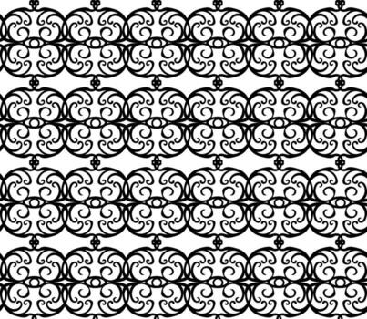 Seamless black pattern suitable for lattice, fence or fabric design vector