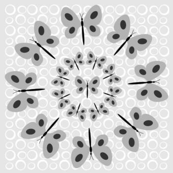 original gris antecedentes con resumen circular modelo de mariposas vector