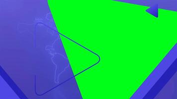 grön skärm triangel design element för politisk visa mallar, täcka över grafik, och rörelse sammansättning med fyra bildspel presentation mallar med grön skärm effekt och intro animering video