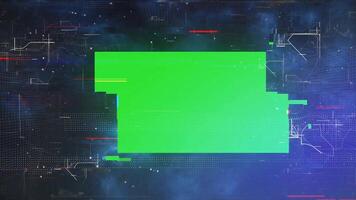 digital tecnología antecedentes animación para futurista tecnología y presentación con ocho diapositivas presentación plantillas con verde pantalla efecto, suspenso crimen espectáculo programa modelo con croma llave video