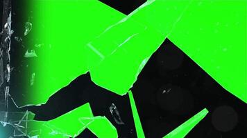 vaso fragmentos rotura animación verde pantalla efecto para croma llave visual efectos y transiciones, roto vaso efecto modelo con croma llave video