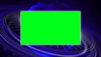 modern blå Nyheter rubriker mall med grön skärm ram, krom nyckel bakgrund för utsända Nyheter och presentation design med tre bildspel presentation mallar med grön skärm effekt video